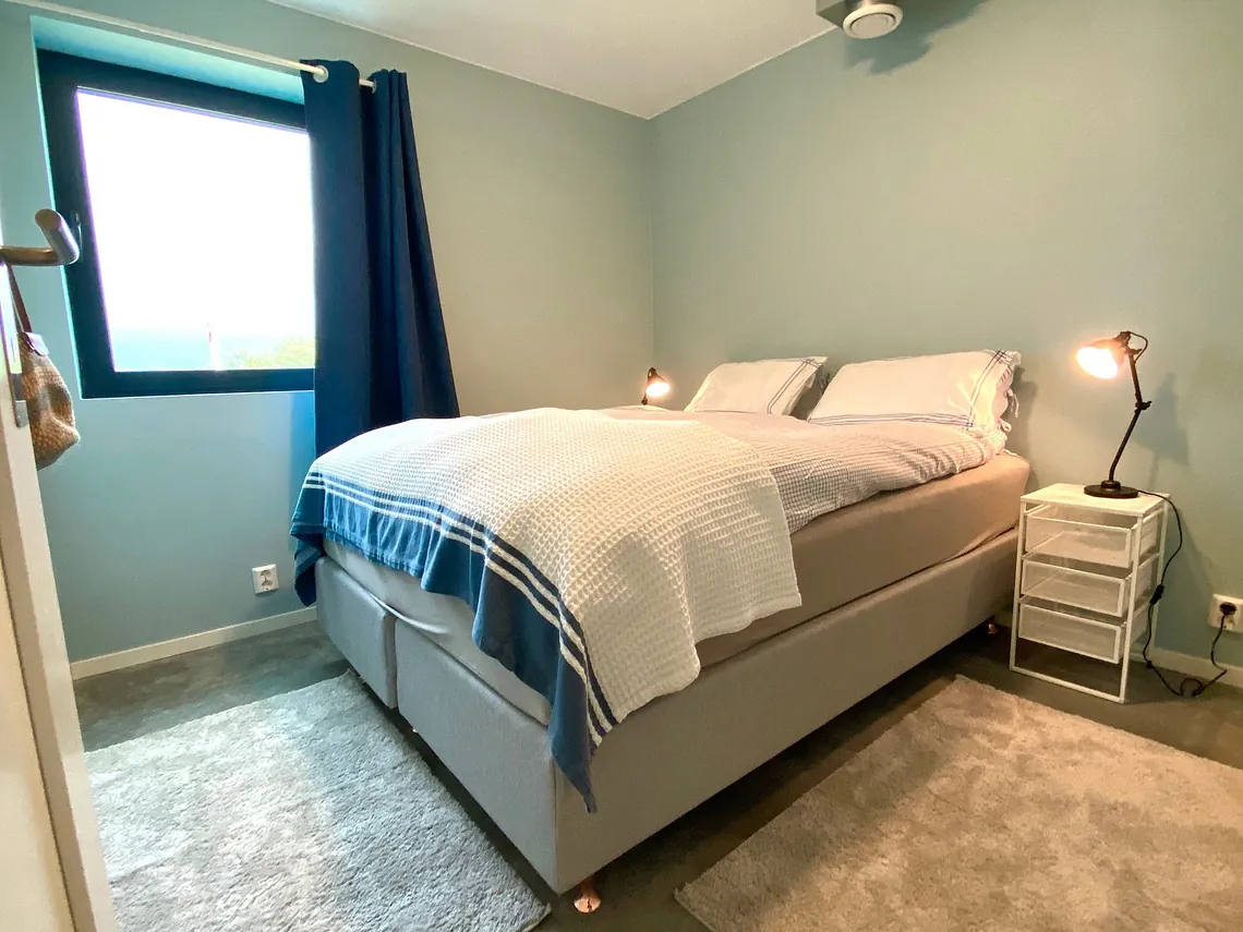 Bilde av dobbeltseng på et av dobbeltrommene